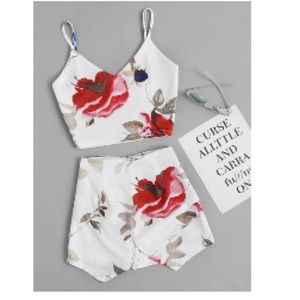 Zaful Other - Floral Cami Crop W/ Skort🌸 Zaful Other - Floral Cami Crop W/ Skort🌸